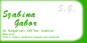 szabina gabor business card